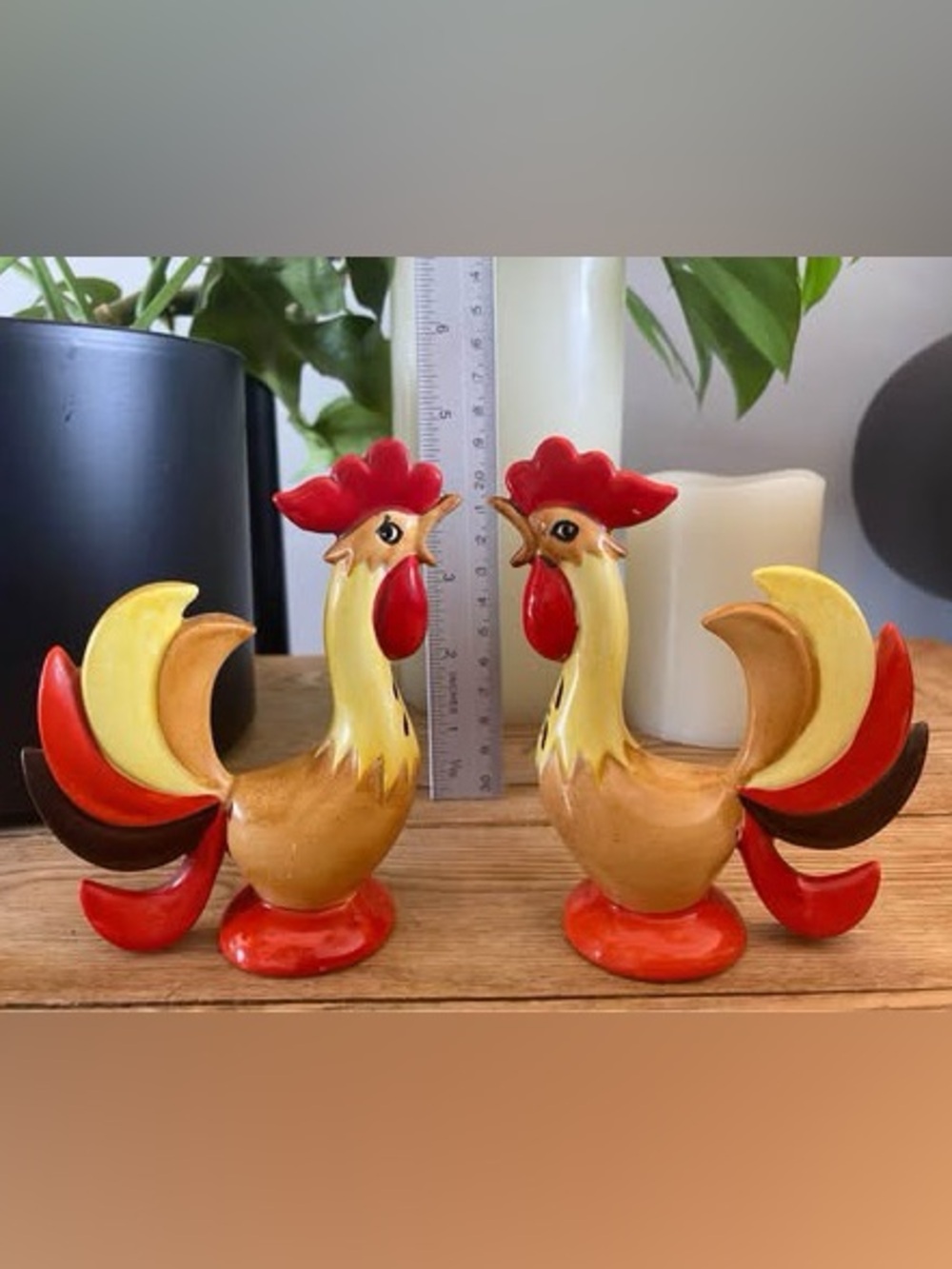 Vintage 1960 Holt Howard Coq Rouge Rooster Salt & Pepper Shakers Japan